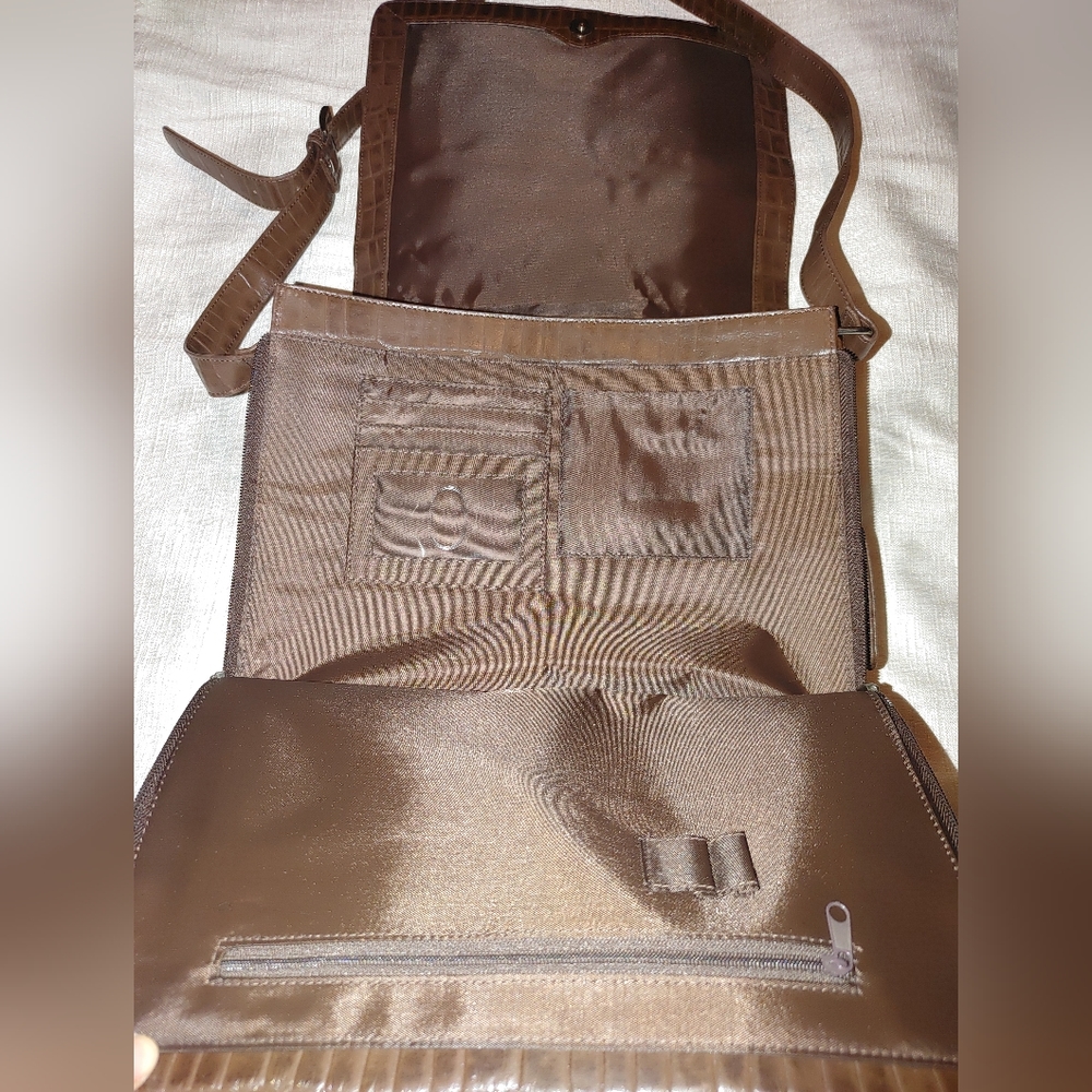 Wilsons leather Brown messenger bag - Picture 4 of 8